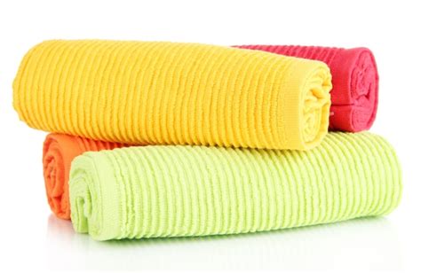 Premium Photo | Colorful towels isolated on white