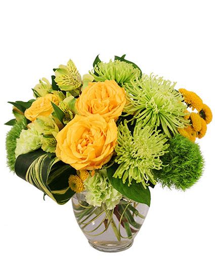 Lush Lemon Roses Flower Arrangement | Just Because | Flower Shop Network