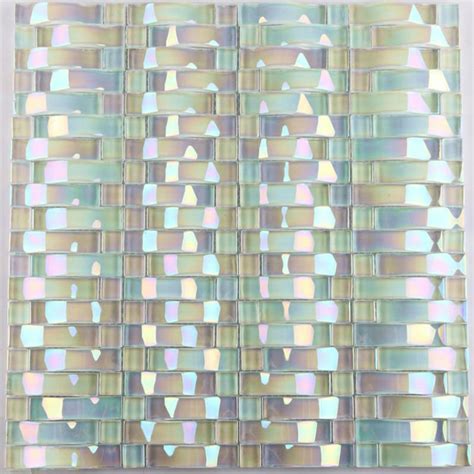 Iridescent glass mosaic tile sheets arch kitchen mosaic backsplash designs | Bravotti.com