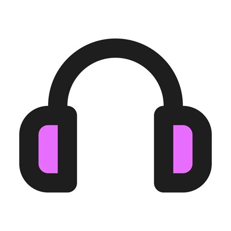 Headphone Flat Color Outline Icon 19858624 PNG