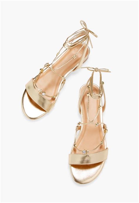 Dune Gladiator Sandal Shoes In Champagne Clear Rhinestone Get Great