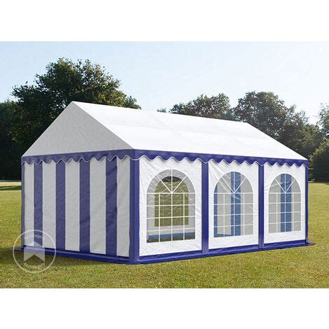 4x6 MTendone Per Feste PREMIUM PVC Blu Bianco 100 Impermeabile Gazebo