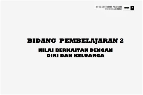 Peceq Pendidikan Moral Tahun 4 Huraian Sukatan Pelajaran Pendidikan