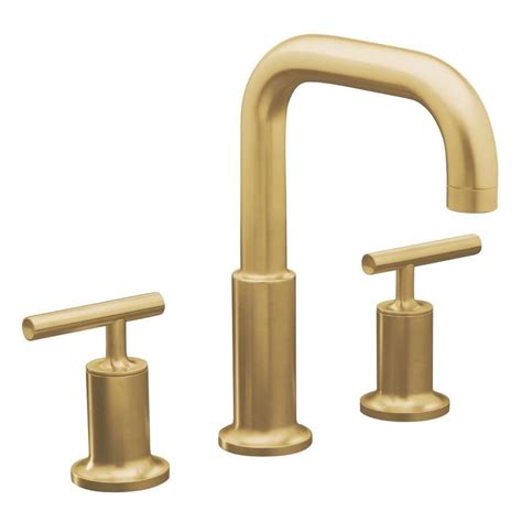 Shop KOHLER Purist Vibrant Moderne Brushed Gold 2 Handle Bathtub Faucet