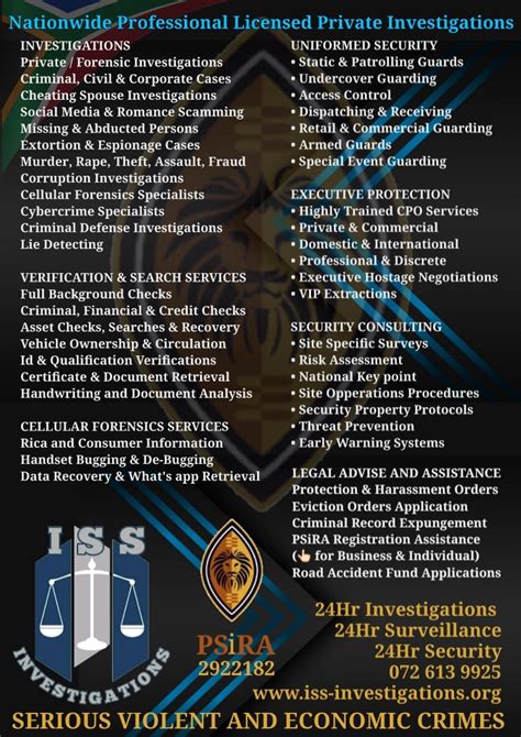 Iss Investigations At Your Service Vaalweekblad