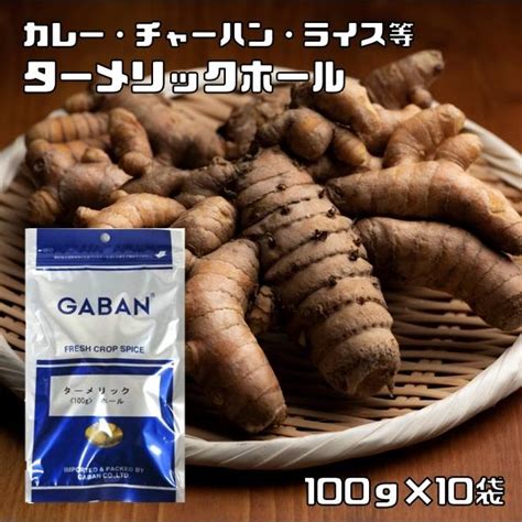 ターメリックホール 100g×10袋 Gaban スパイス 香辛料 シード 粒 業務用 Turmeric うこん ギャバン 高品質 ハーブ