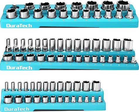 Duratech Piece Breaker Bar Set And Magnetic Socket Organizer Set