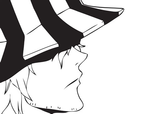 Bleach Urahara Kisuke Monochrome Anime Boys Face Hat Wallpaper ...