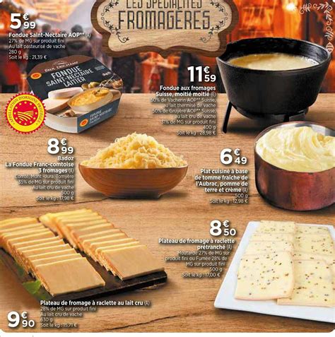 Promo Badoz Le Fondue Franc Comtoise Fromage Fondue Saint Nectaire