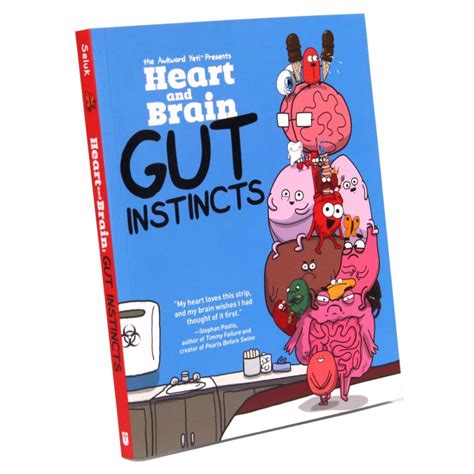 Подписана Книга Nick Seluk Heart And Brain Gut Instincts The Awkward Yeti Elephant Bookstore