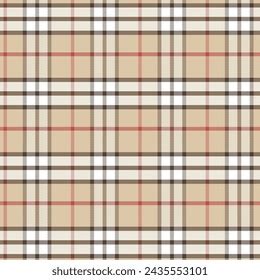 Burberry Plaid Pattern Fabrics Prints Textile Stock Vector Royalty