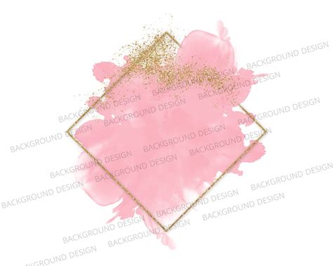 Logo Background Png Pink Brush Stroke Png Blush Pink Frame Etsy