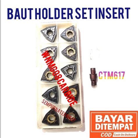 Jual Baut Holder Bubut Set Insert Bubut Wnmg Carbide Baut Holder