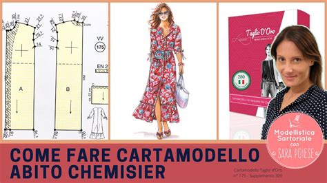 Come Fare Cartamodello Abito Chemisier Modello 175 Taglio D Oro In