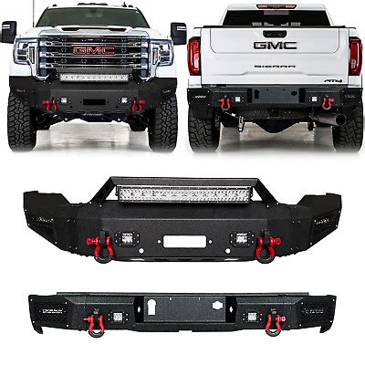 Vijay Front Rear Bumper W Winch Plate Lights For Gmc Sierra