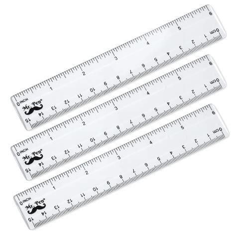 Snapklik.com : Mr Pen- Ruler, 3 Pack, Rulers, Ruler 6 Inch, Clear Ruler ...