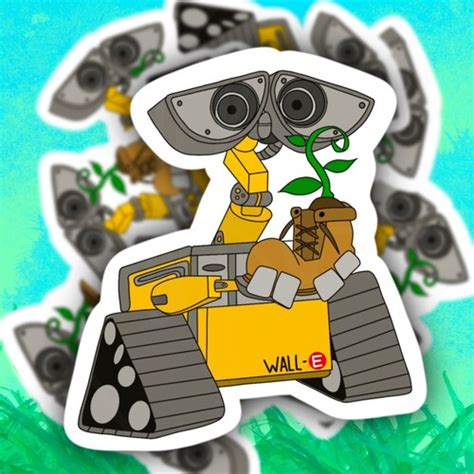 Wall E Sticker Wall E Eve Sticker Disney Inspired Stickers Etsy