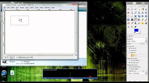 gimp how to draw rectangle