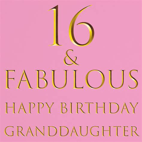 Granddaughter Th Birthday Card Fabulous Granddaughter Still