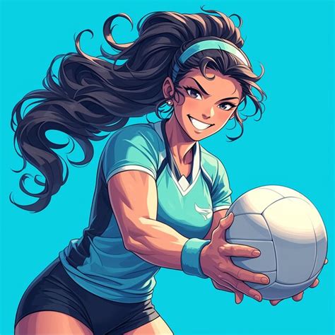 Una Mujer De Las Islas Marianas Del Norte Est Jugando Al Voleibol