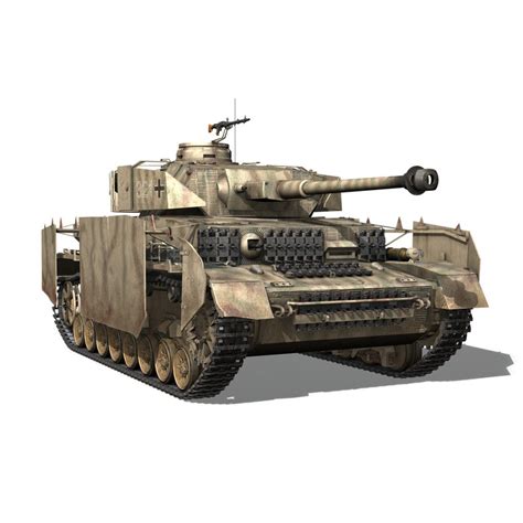 SD KFZ 161 PzKpfw IV Panzer 4 Ausf H Late 3D Model FlatPyramid