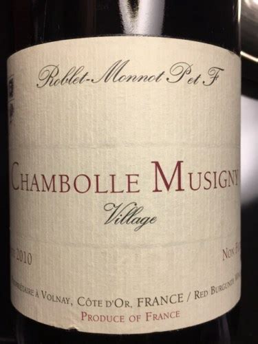 Roblet Monnot Pere Et Fils Chambolle Musigny Village Vivino Us