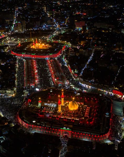 Aerial View Of Bain Ul Haramain Karbala Iraq ♥️ Shia Multimedia Team Smt