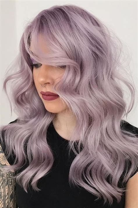 Platinum Blonde Hair With Purple Ombre