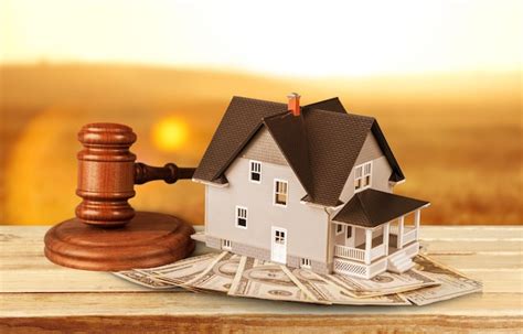 Premium Photo Wooden Judge Gavel Money And House Model