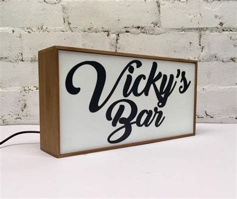 Personalised Light Up Bar Sign Light Up Bar Sign Etsy Light Up Bar Sign Bar Signs Sign