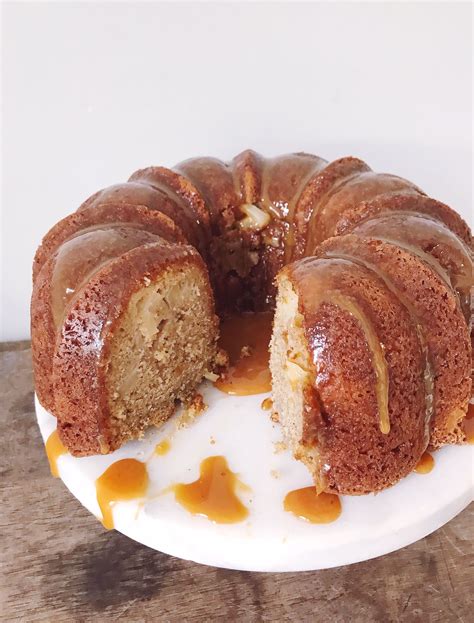 Spiced Pear Bundt Cake With Caramel Sauce Domestikatedlife Recipe