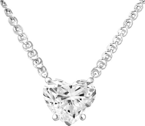 Pompeii3 Certified 3ct Heart Solitaire Diamond Pendant Necklace 14k