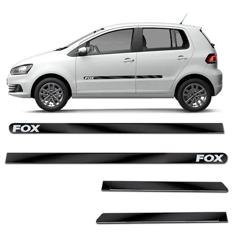 Kit Largo de Friso Preto Lateral Fox 4 Portas Shekparts Fábrica de