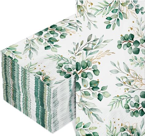 Amazon Pajean 100 Pcs Eucalyptus Napkins 3 Ply Disposable