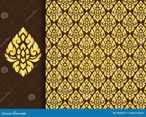 Thai Traditional Background Lai Thai Pattern Stock Vector Illustration Of Element Concept