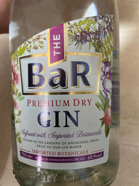 The Bar Premium Dry Gin 700ml Amazonsg Grocery