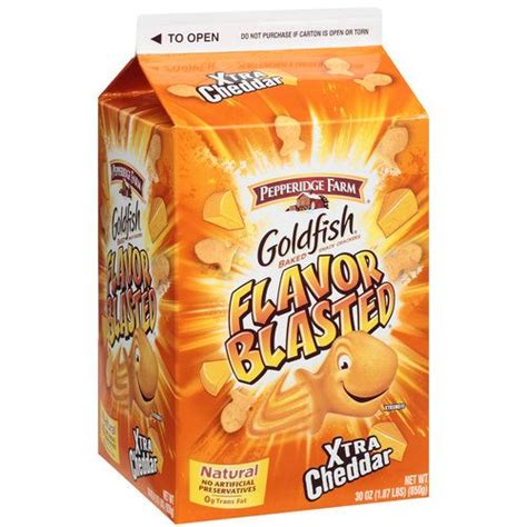 Goldfish Flavor Blasted Xtra Cheddar Cheese Crackers Baked Snack