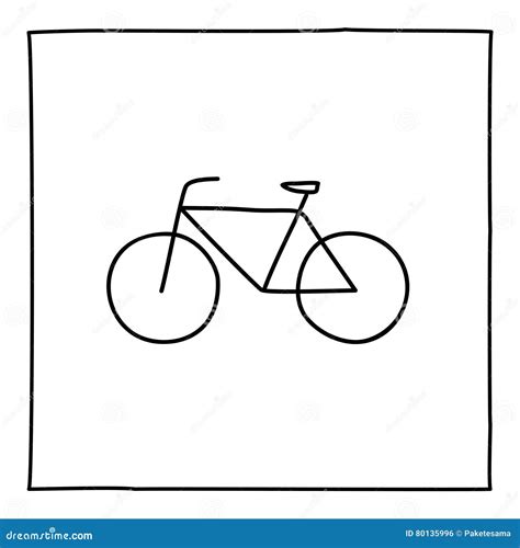 Doodle Bicycle Icon Stock Illustration Illustration Of Ride 80135996