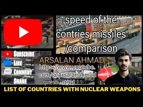 Speed Of The Countries Missiles Comparison YouTube