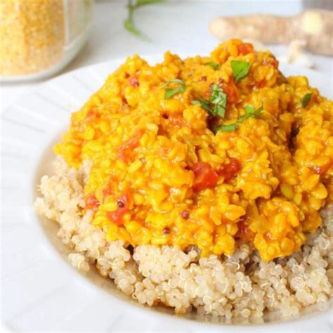 Yellow lentil dal (delicious and easy) - Damn Tasty Vegan