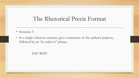 Writing The Rhetorical Precis Ppt Download