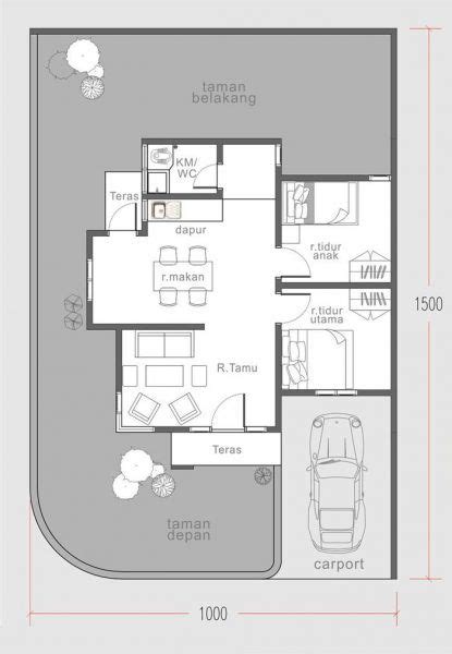 Two Bedroom 60 Sq M House Plan Pinoy EPlans