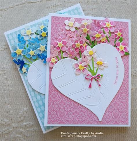 Contagiously Crafty: Notcards Filled with Forget-Me-Nots Featuring The Greetery Botanticuts ...