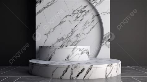 Marble Podium Display Rendered In D Background Marble Podium Product