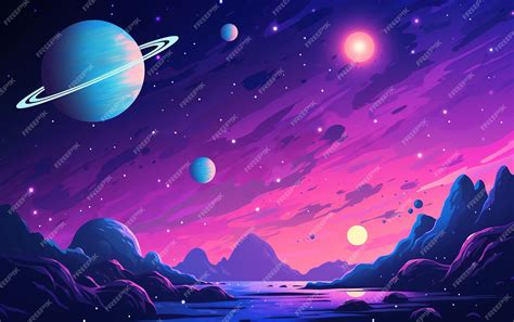 Premium Photo | Illustrated Cosmos Portraying the Wonders of Space ...