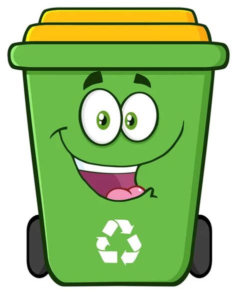 Happy Recycle Bin Cartoon Characters. Stock Vector Image by ©HitToon ...