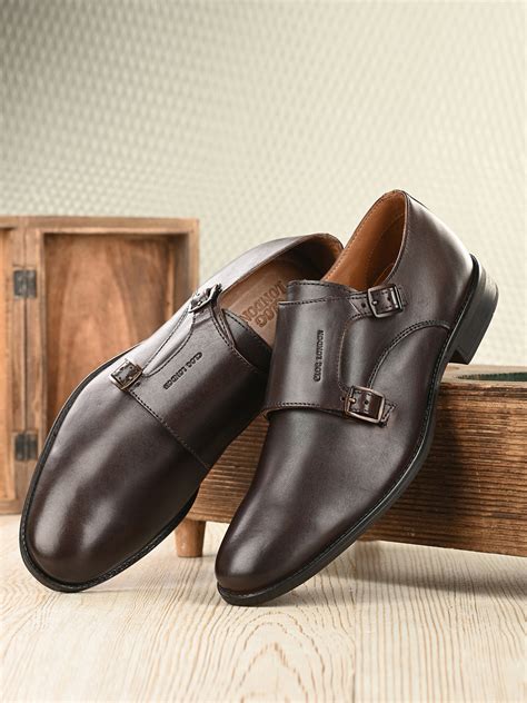 Buy Clog London Men Brown Leather Formal Monk Shoes Formal Shoes For Men 19297144 Myntra