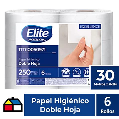 Papel Higiénico Jumbo Doble Hoja 6 Rollos X 250 M Sodimac Chile