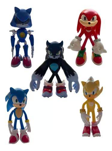 Kit 5 Bonecos Sonic The Hedgehog 14cm Figurfe Action Parcelamento Sem