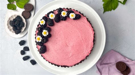 Mit Einer Brombeer Oreo Tarte Ohne Backen Bequem Sommerlich Unterwegs